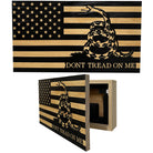 Dont Tread On Me Secure Decorative Wall-Mounted Gun Cabinet (Stripes)-Bluelinescg Safety and Security Products and Services