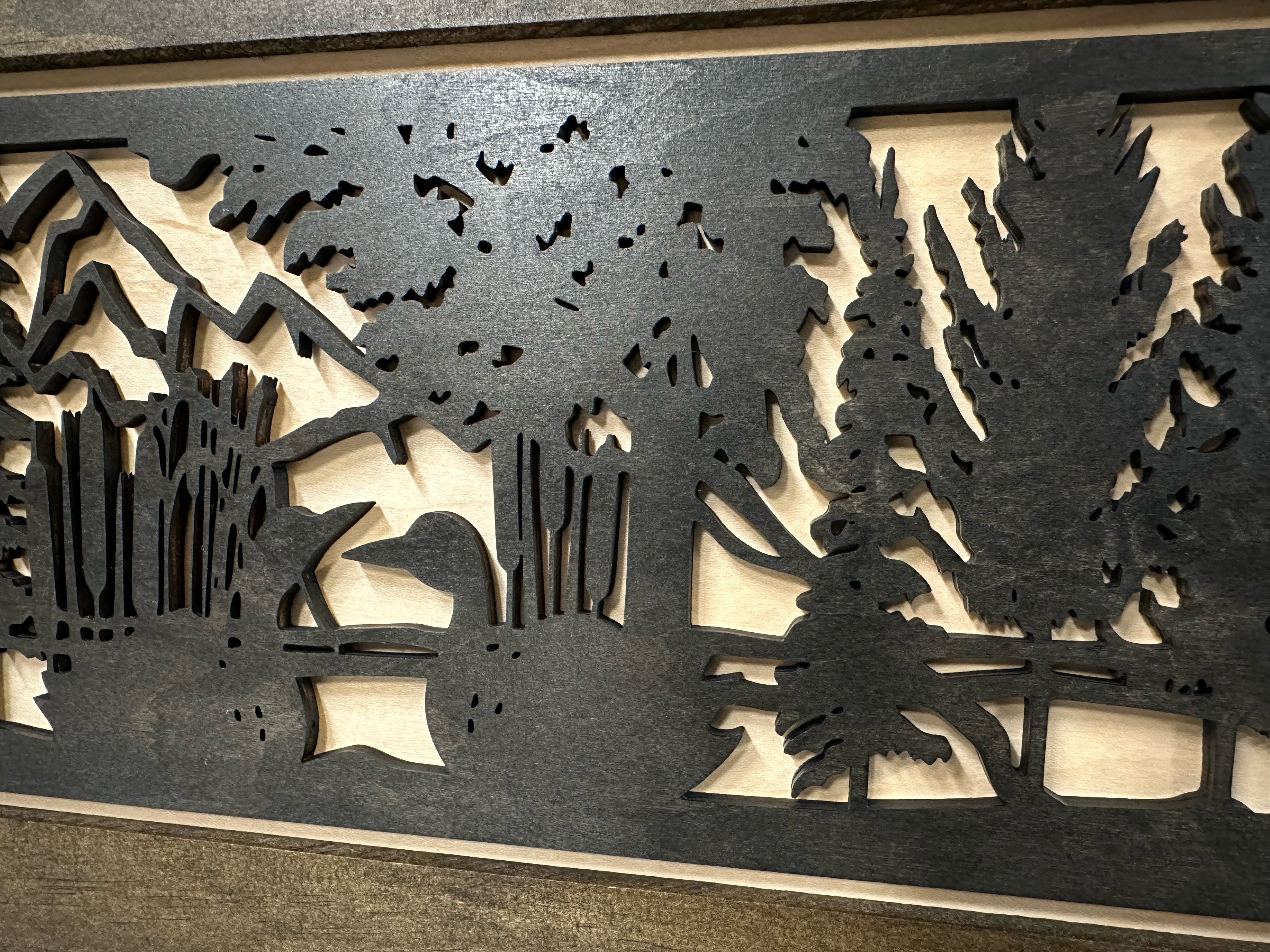 Wood Gun Cabinet Ducks On A Pond Wall Decoration - Hidden Gun Safe To Securely Store Your Gun In Plain Sight by Bellewood Designs-Bluelinescg Safety and Security Products and Services