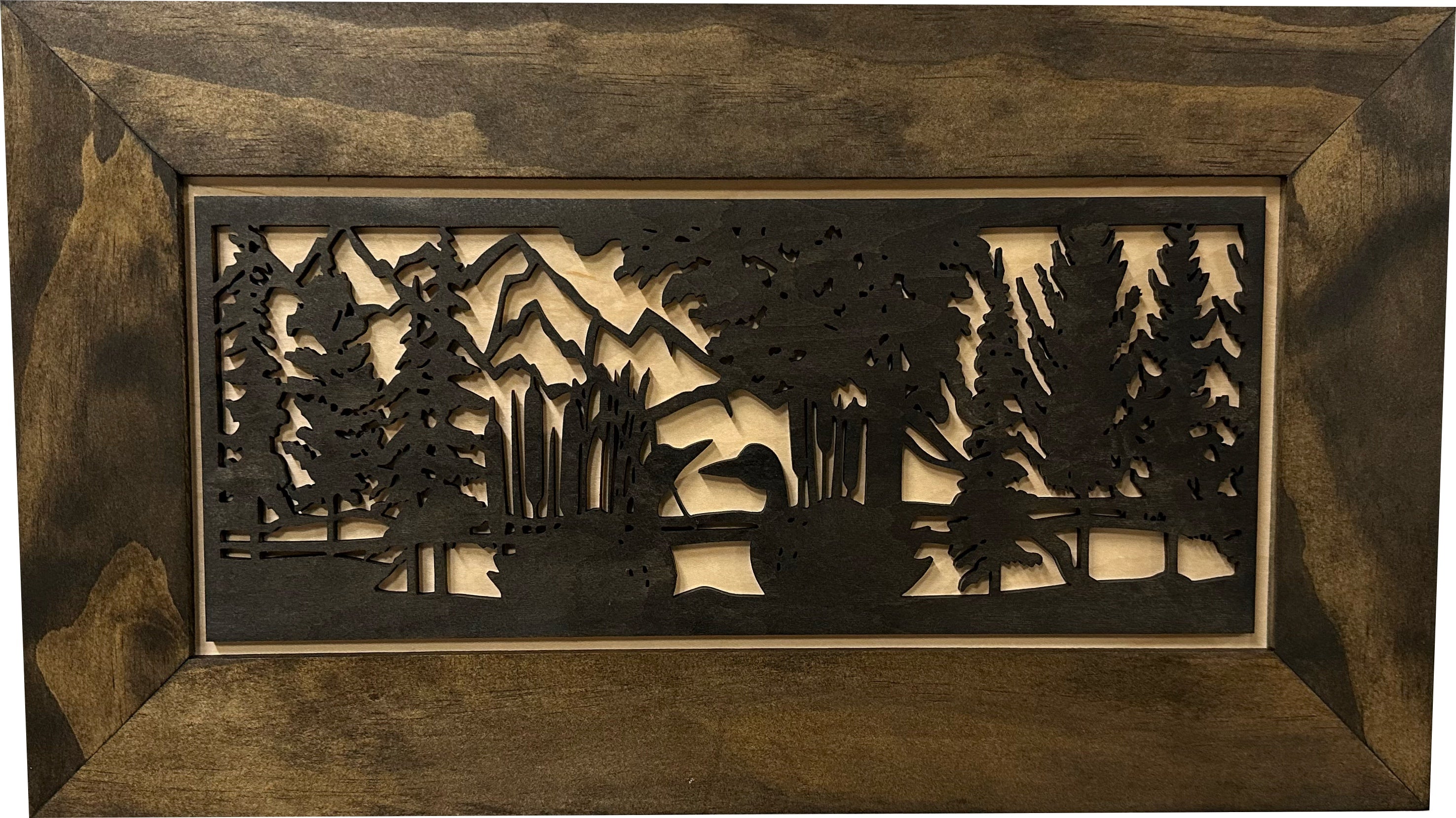 Wood Gun Cabinet Ducks On A Pond Wall Decoration - Hidden Gun Safe To Securely Store Your Gun In Plain Sight by Bellewood Designs-Bluelinescg Safety and Security Products and Services