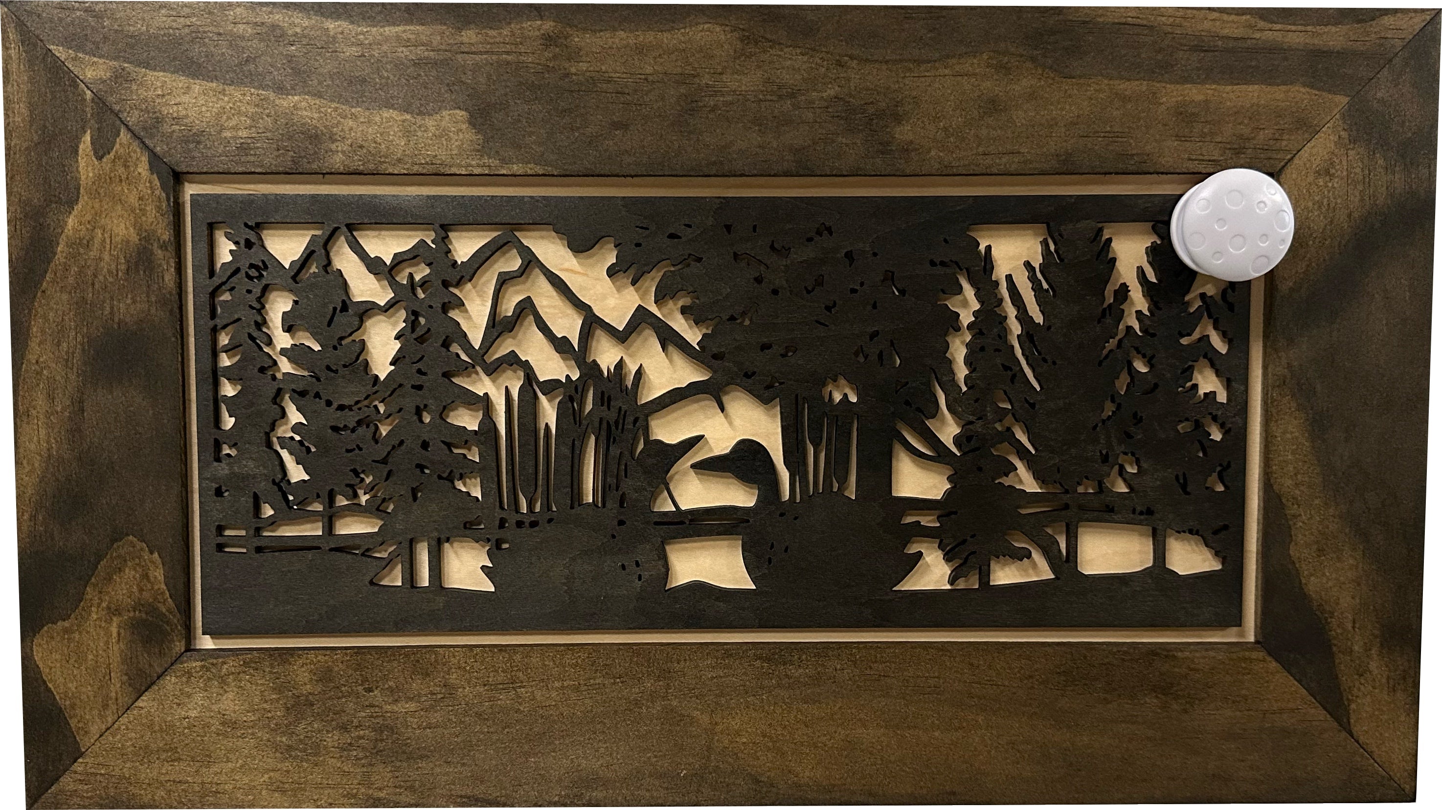 Wood Gun Cabinet Ducks On A Pond Wall Decoration - Hidden Gun Safe To Securely Store Your Gun In Plain Sight by Bellewood Designs-Bluelinescg Safety and Security Products and Services