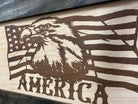 American Flag with Bald Eagle Patriotic Decorative Wall-Mounted Secure Gun Cabinet-Bluelinescg Safety and Security Products and Services