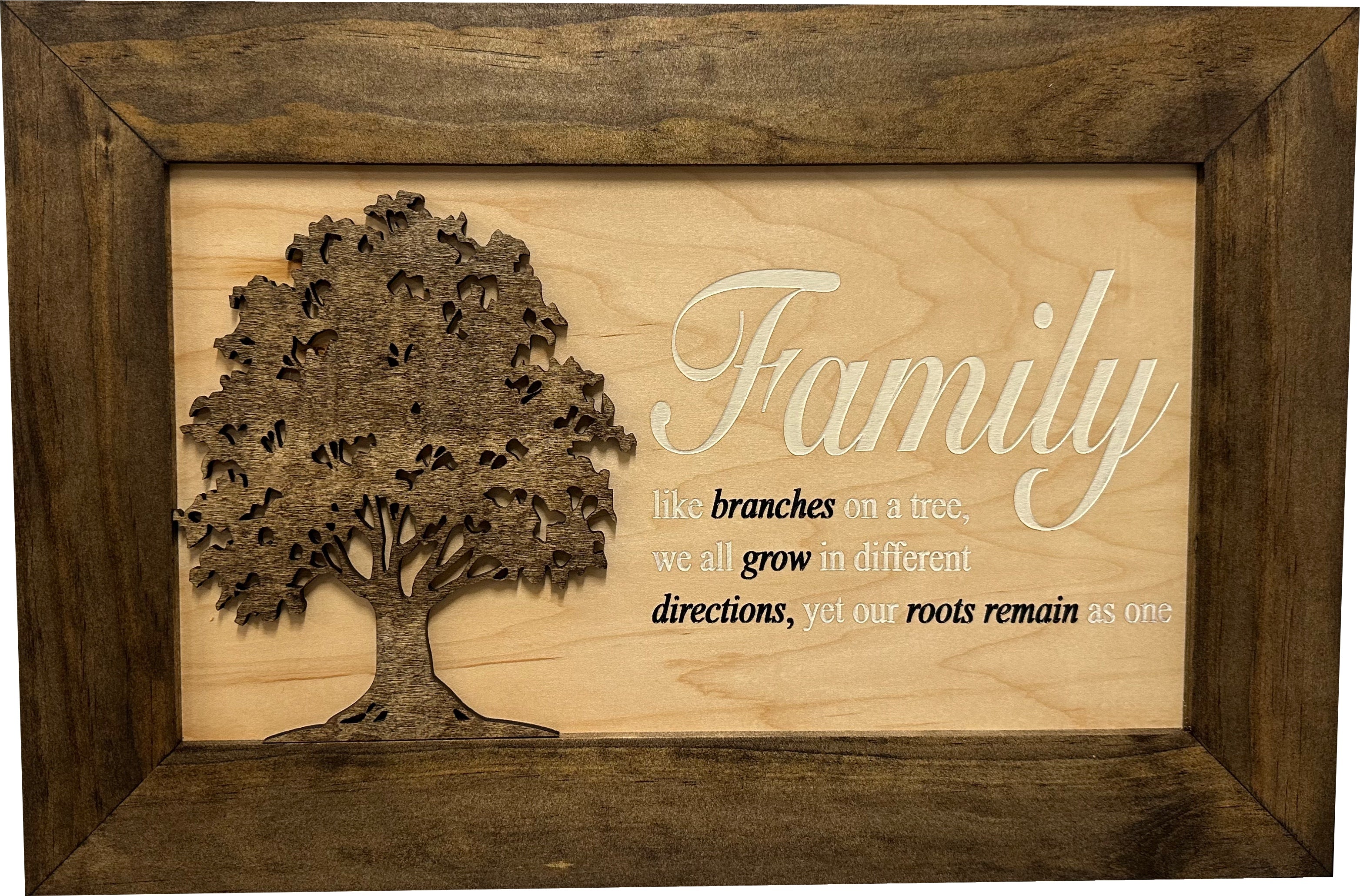 Decorative Secured Gun Storage Cabinet with Family Branches (Dark Walnut)-Bluelinescg Safety and Security Products and Services