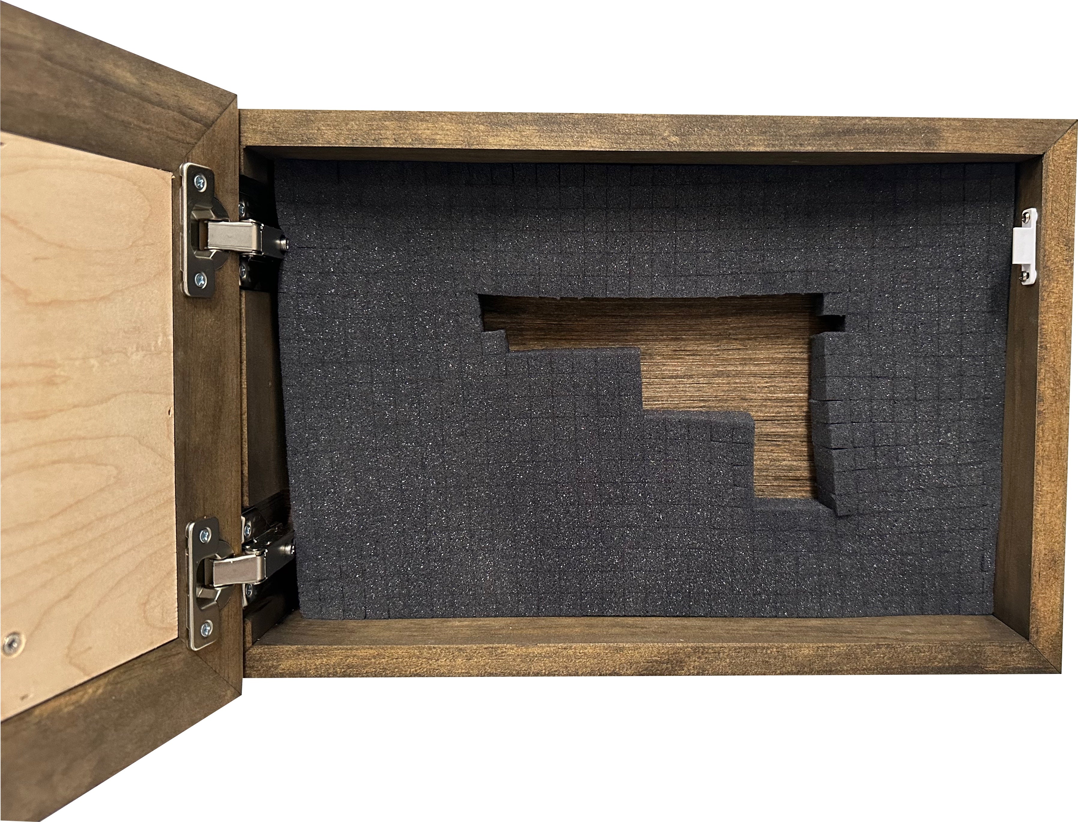 Decorative Secured Gun Storage Cabinet with Family Branches (Dark Walnut)-Bluelinescg Safety and Security Products and Services