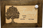Decorative Secured Gun Storage Cabinet with Family Branches (Dark Walnut)-Bluelinescg Safety and Security Products and Services
