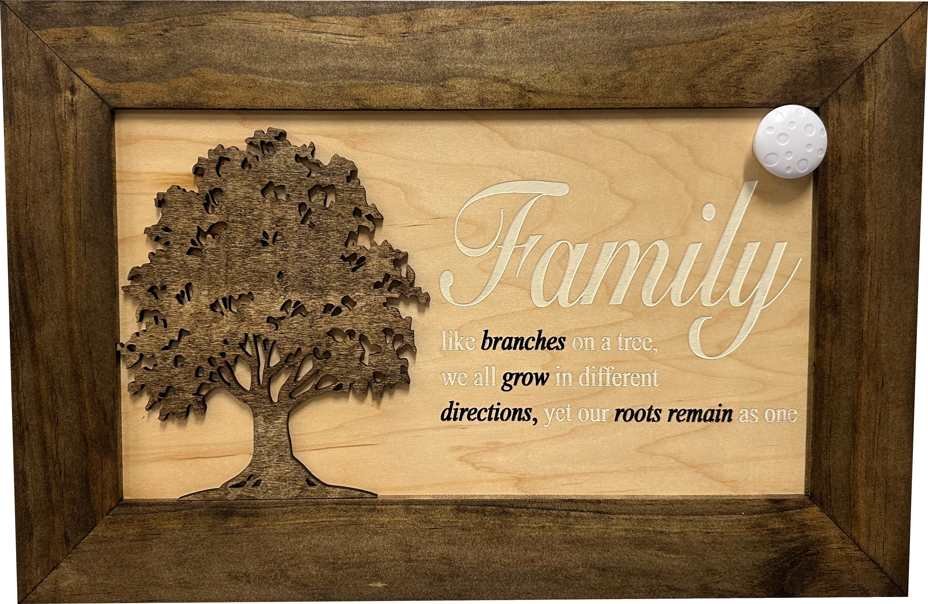Decorative Secured Gun Storage Cabinet with Family Branches (Dark Walnut)-Bluelinescg Safety and Security Products and Services
