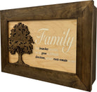 Decorative Secured Gun Storage Cabinet with Family Branches (Dark Walnut)-Bluelinescg Safety and Security Products and Services