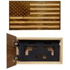 Carved American Flag Decorative Wall-Mounted Secure Gun Cabinet-Bluelinescg Safety and Security Products and Services