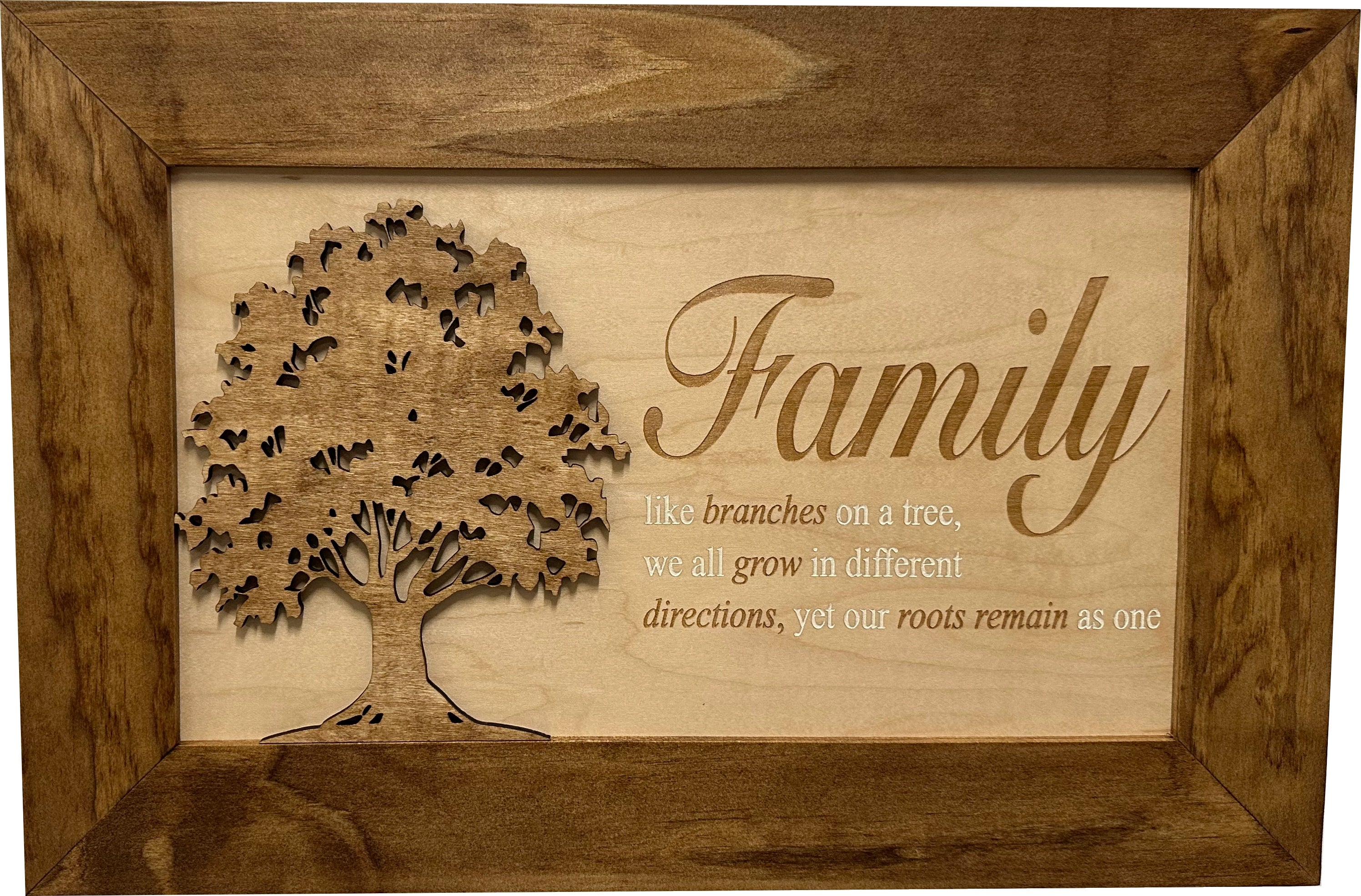 Decorative Secured Gun Storage Cabinet with Family Branches (Early American)-Bluelinescg Safety and Security Products and Services