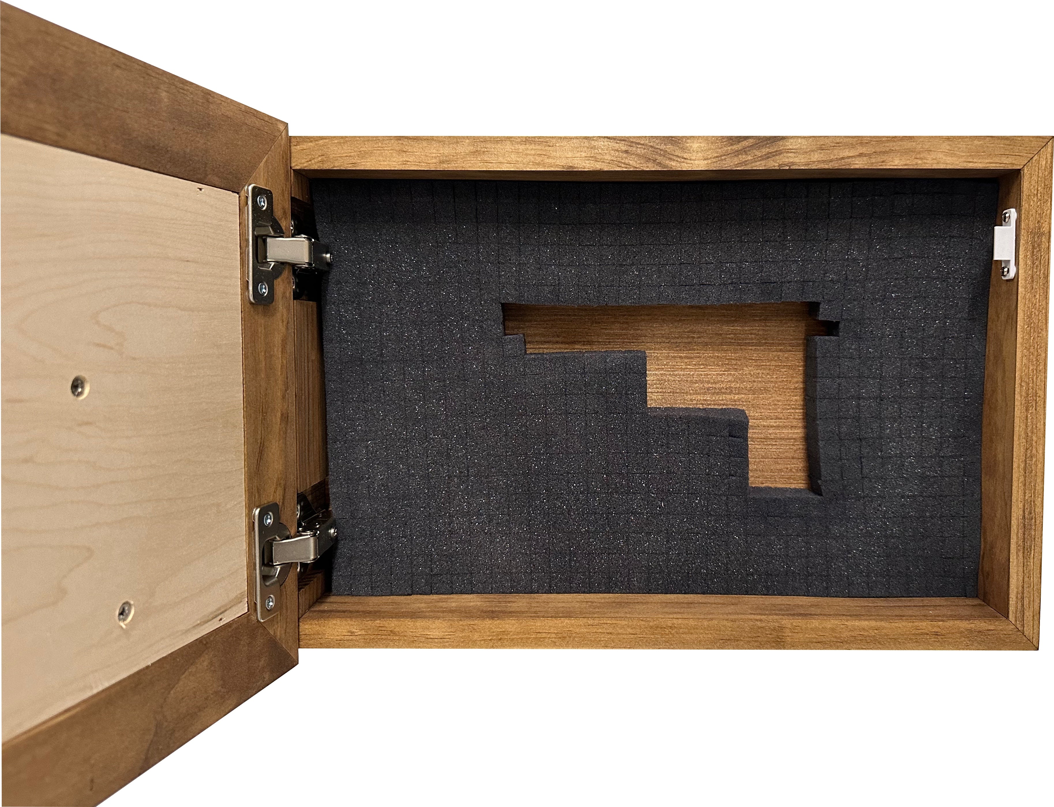 Decorative Secured Gun Storage Cabinet with Family Branches (Early American)-Bluelinescg Safety and Security Products and Services