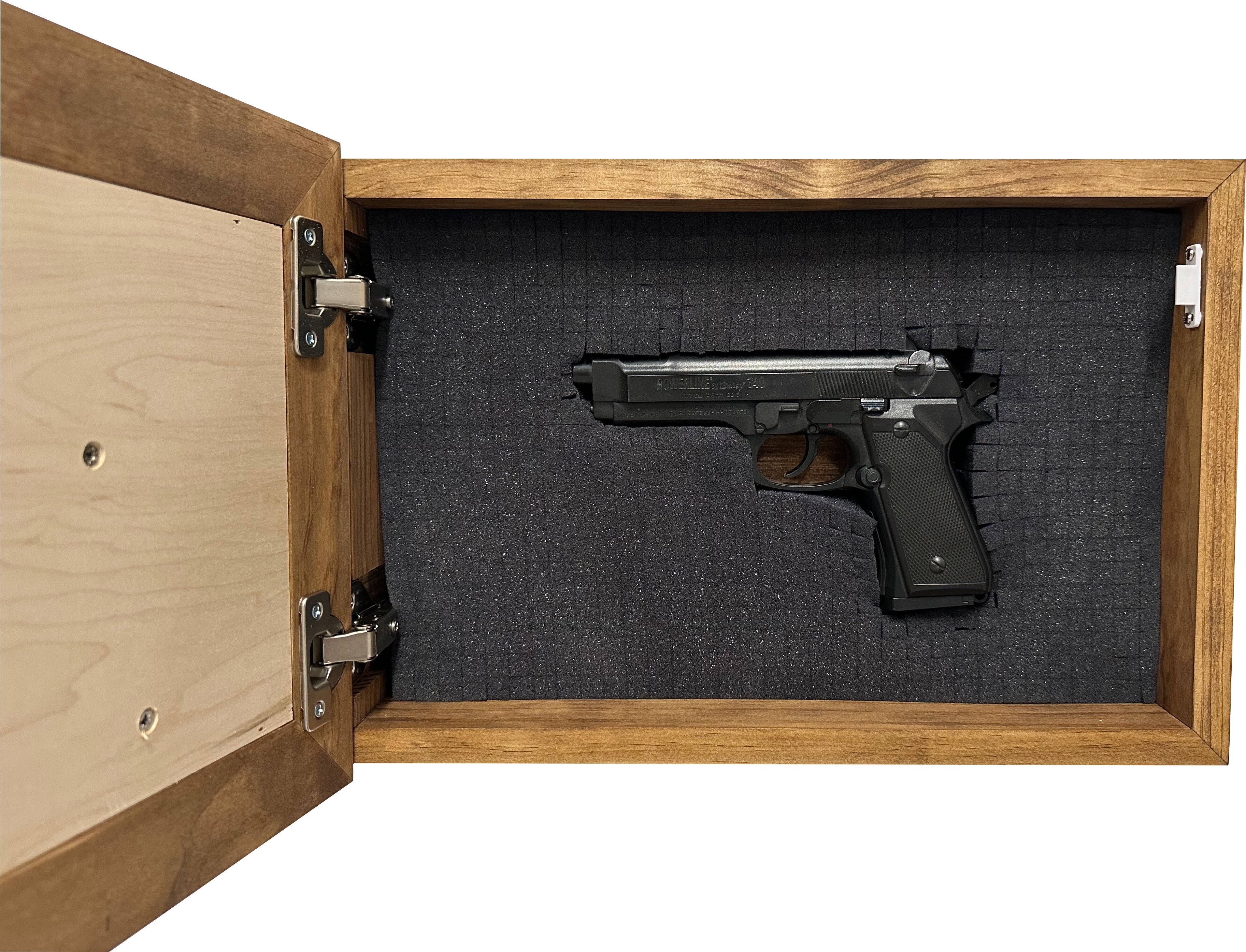 Decorative Secured Gun Storage Cabinet with Family Branches (Early American)-Bluelinescg Safety and Security Products and Services