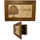 Decorative Secured Gun Storage Cabinet with Family Branches (Early American)-Bluelinescg Safety and Security Products and Services
