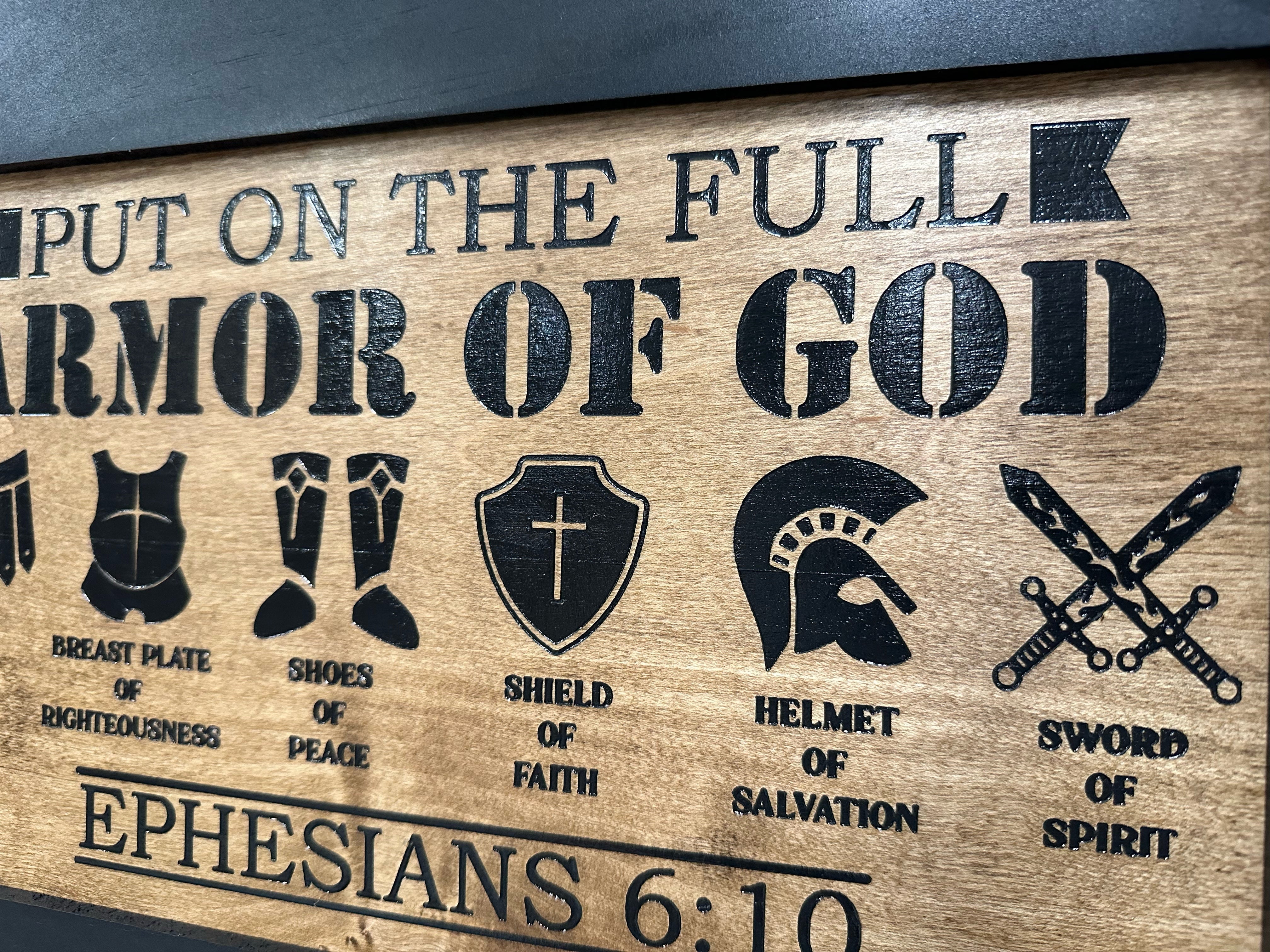 Hidden Gun Cabinet Put On The Full Armor Of God, Secure Concealed Ephesians 6:10 Gun Safe by Bellewood Designs-Bluelinescg Safety and Security Products and Services