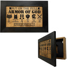 Hidden Gun Cabinet Put On The Full Armor Of God, Secure Concealed Ephesians 6:10 Gun Safe by Bellewood Designs-Bluelinescg Safety and Security Products and Services