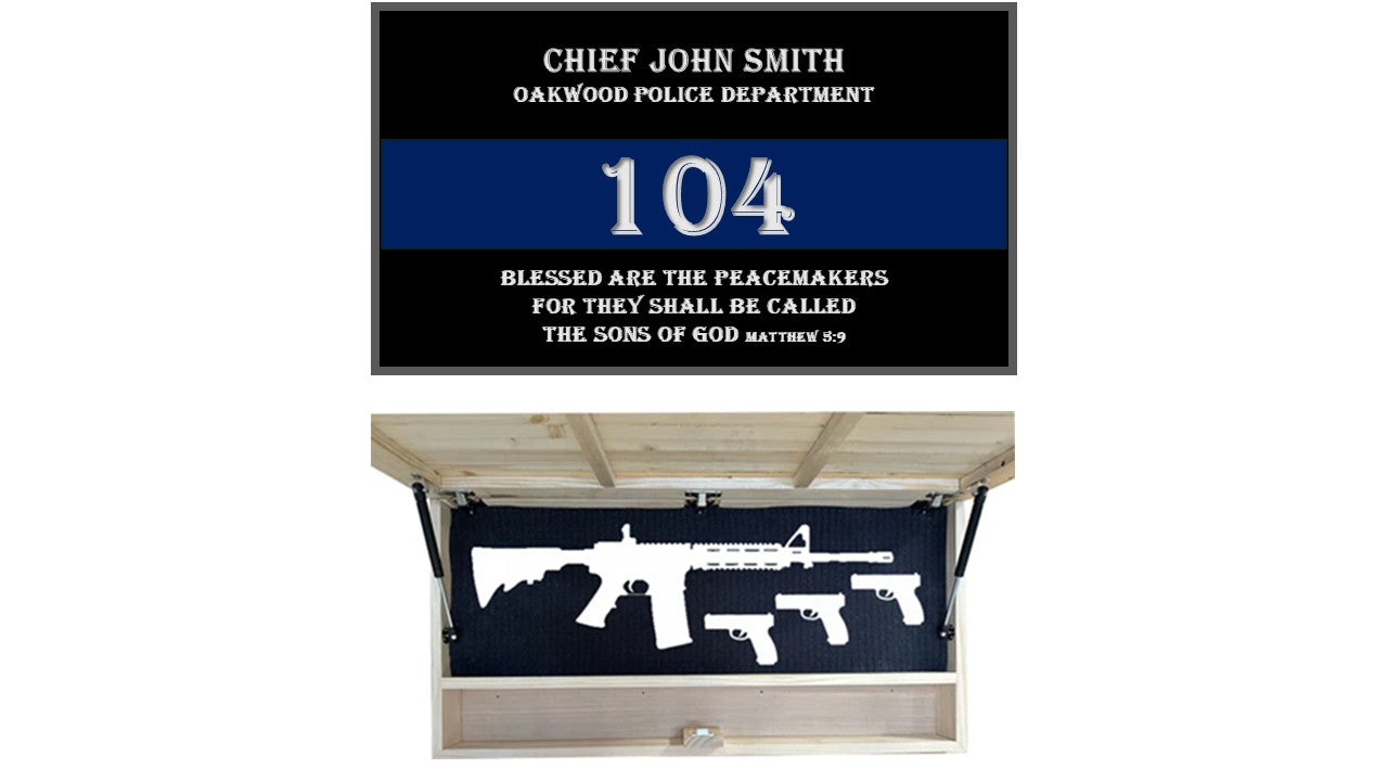 Thin Blue Line Custom Cabinet-Bluelinescg Safety and Security Products and Services