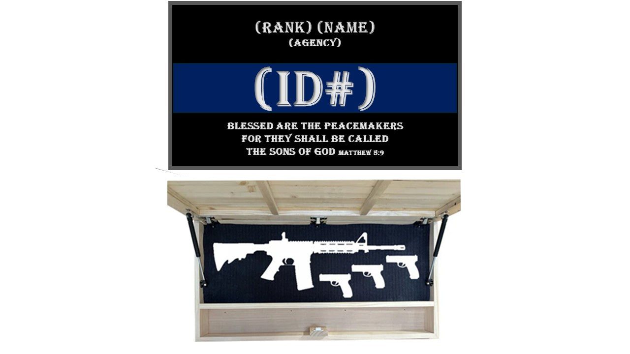 Thin Blue Line Custom Cabinet-Bluelinescg Safety and Security Products and Services