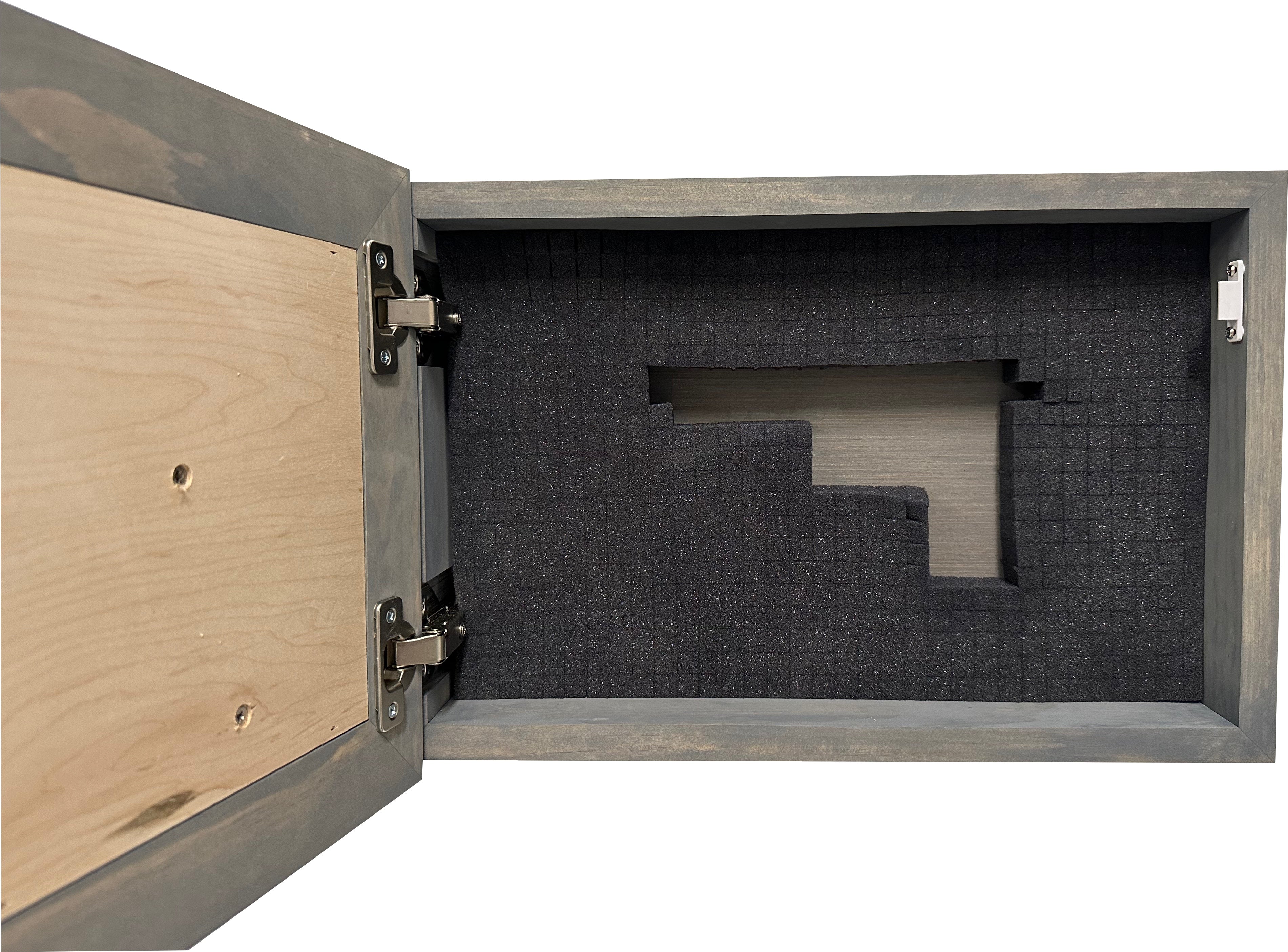 Decorative Secured Gun Storage Cabinet with Family Branches (Gray)-Bluelinescg Safety and Security Products and Services