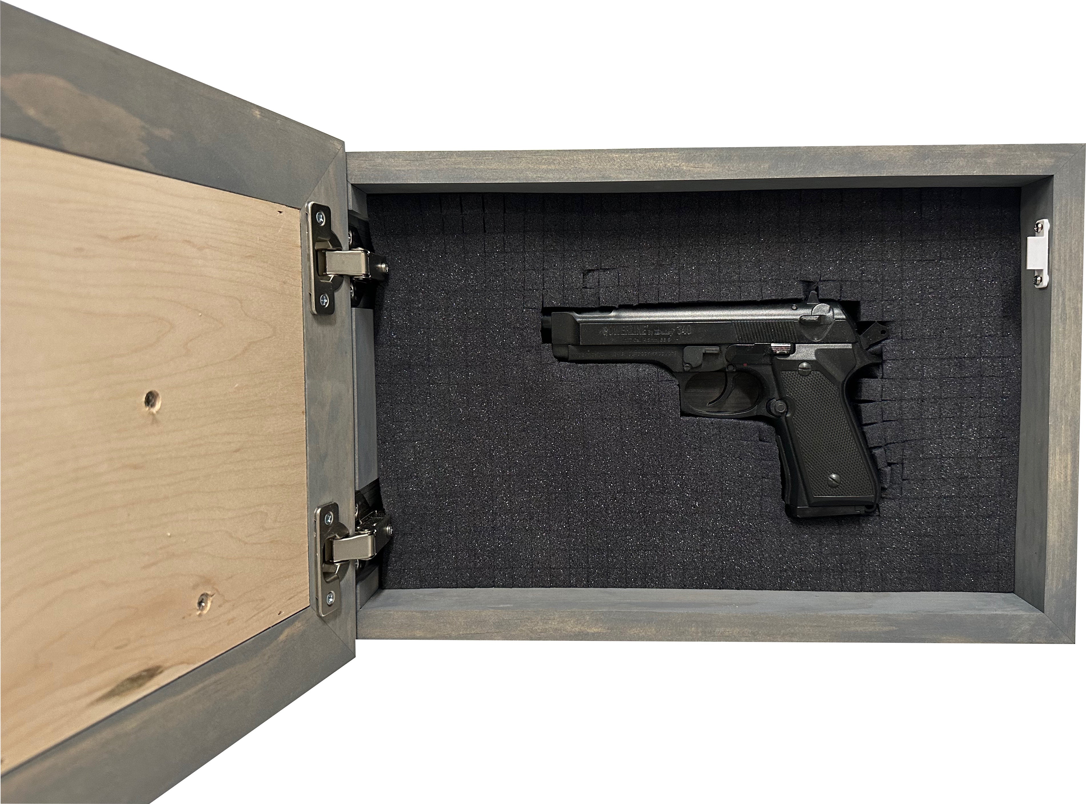 Decorative Secured Gun Storage Cabinet with Family Branches (Gray)-Bluelinescg Safety and Security Products and Services