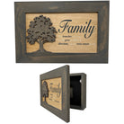 Decorative Secured Gun Storage Cabinet with Family Branches (Gray)-Bluelinescg Safety and Security Products and Services