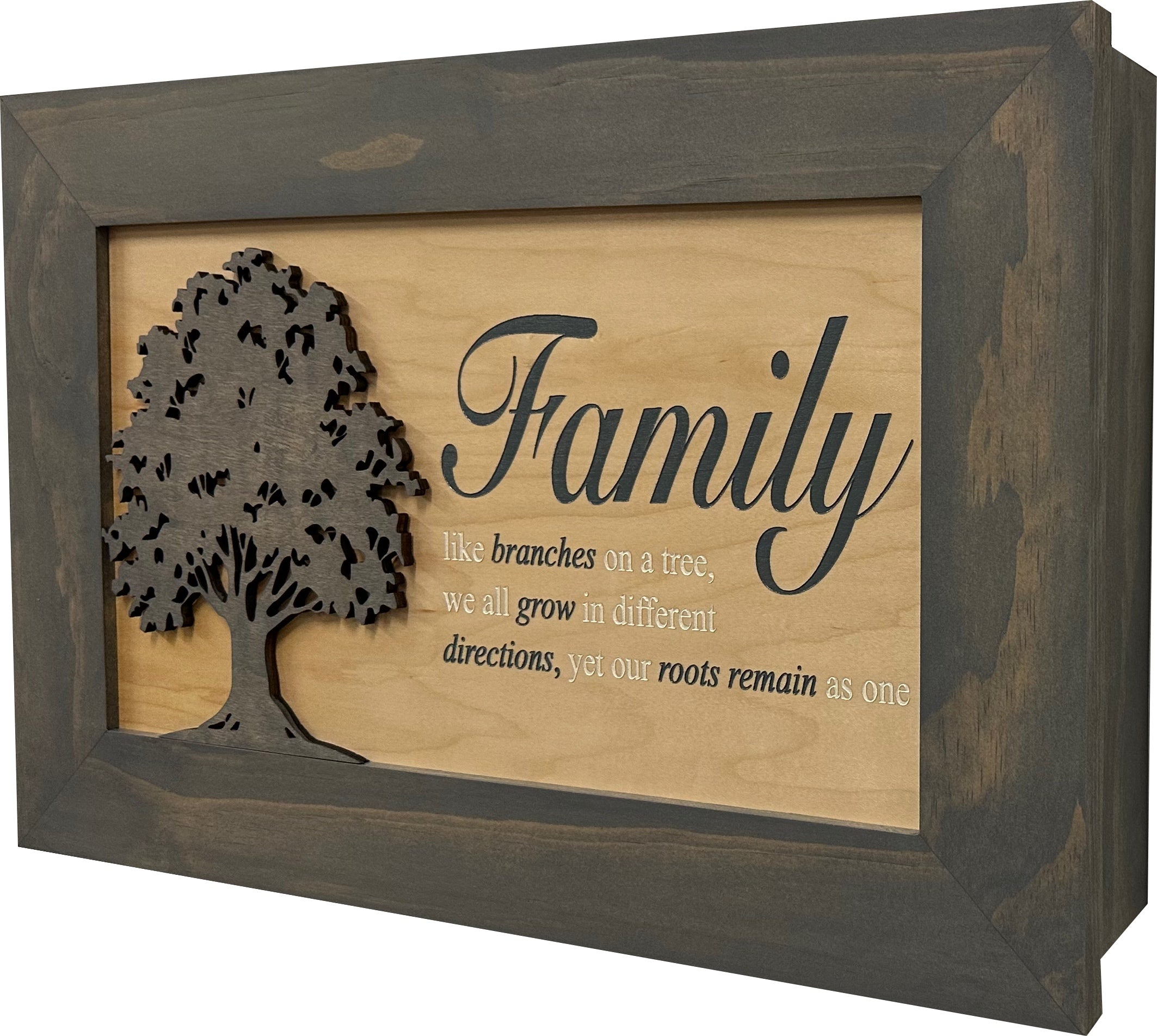 Decorative Secured Gun Storage Cabinet with Family Branches (Gray)-Bluelinescg Safety and Security Products and Services