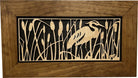 Decorative Gun Safe Heron in Cattails Wall-Mounted Gun Cabinet To Securely Store Your Gun In Plain Sight-Bluelinescg Safety and Security Products and Services