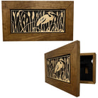Decorative Gun Safe Heron in Cattails Wall-Mounted Gun Cabinet To Securely Store Your Gun In Plain Sight-Bluelinescg Safety and Security Products and Services
