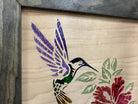 Decorative Wooden Gun Safe with Hummingbird and Hibiscus-Bluelinescg Safety and Security Products and Services