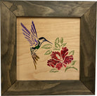 Decorative Wooden Gun Safe with Hummingbird and Hibiscus-Bluelinescg Safety and Security Products and Services
