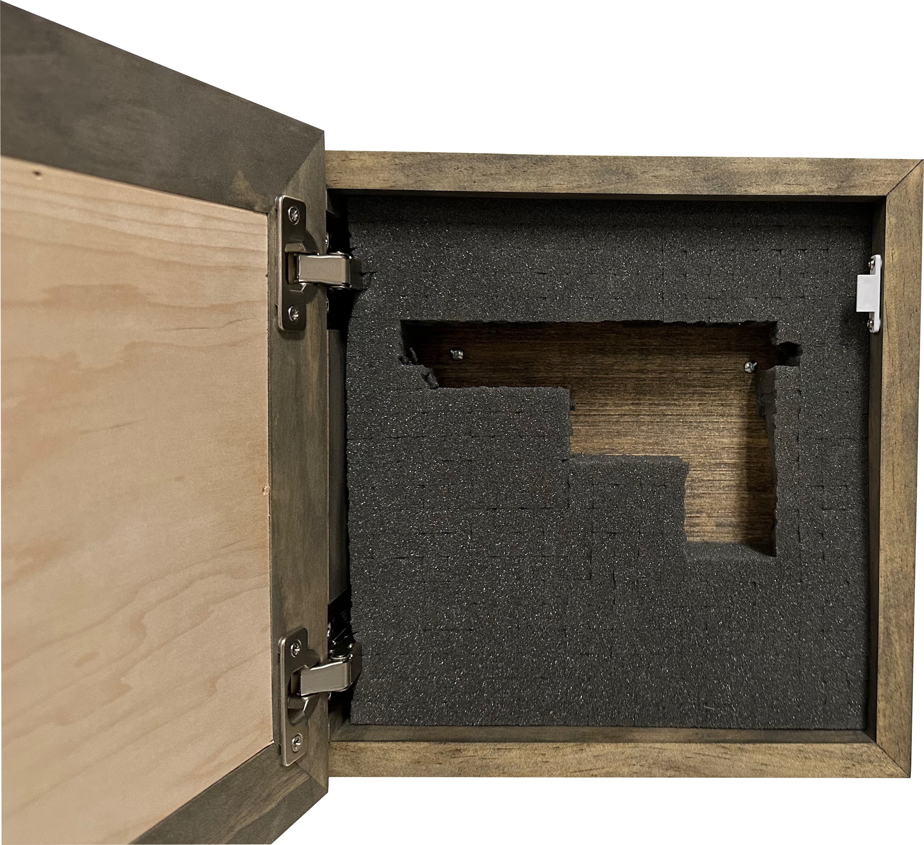 Decorative Wooden Gun Safe with Hummingbird and Hibiscus-Bluelinescg Safety and Security Products and Services
