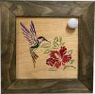Decorative Wooden Gun Safe with Hummingbird and Hibiscus-Bluelinescg Safety and Security Products and Services