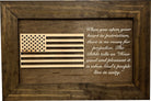 American Flag & Patriotism Decorative & Secure Wall-Mounted Gun Cabinet (Jacobean & Natural)-Bluelinescg Safety and Security Products and Services