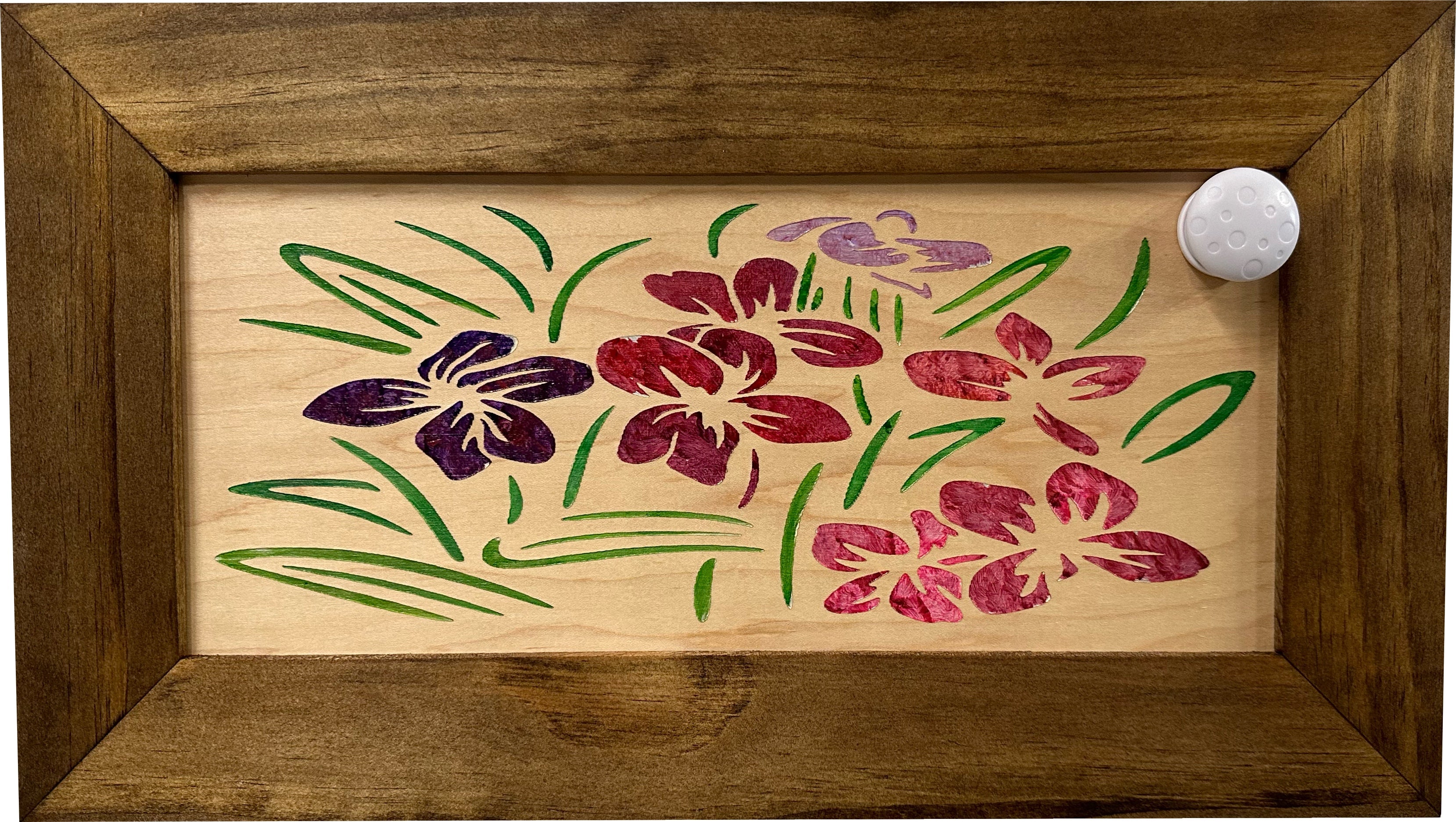 Hidden Gun Safe Just Flowers Wall Decoration - Wood Gun Cabinet To Securely Store Your Gun In Plain Sight by Bellewood Designs-Bluelinescg Safety and Security Products and Services