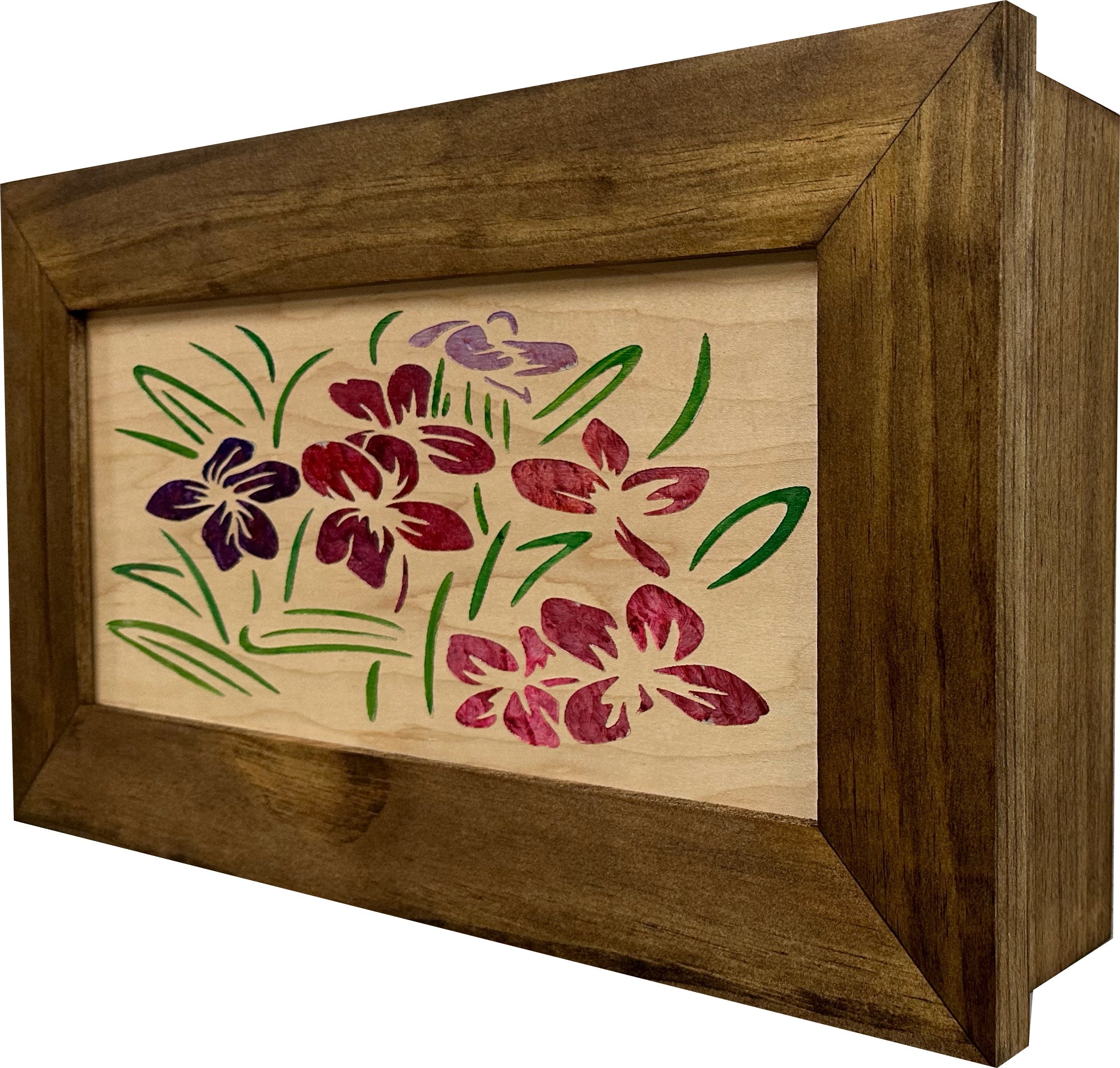 Hidden Gun Safe Just Flowers Wall Decoration - Wood Gun Cabinet To Securely Store Your Gun In Plain Sight by Bellewood Designs-Bluelinescg Safety and Security Products and Services