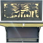 Large Hidden Gun Storage Cabinet Horse Scene Wall Decor - Two Horses Together-Bluelinescg Safety and Security Products and Services