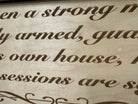 Wood Gun Cabinet Bible Verse Luke 11:21 Wall Decoration - Hidden Gun Safe To Securely Store Your Gun In Plain Sight by Bellewood Designs-Bluelinescg Safety and Security Products and Services