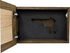 Wood Gun Cabinet Bible Verse Luke 11:21 Wall Decoration - Hidden Gun Safe To Securely Store Your Gun In Plain Sight by Bellewood Designs-Bluelinescg Safety and Security Products and Services