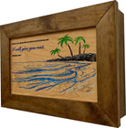 Bible Verse Decorative & Secure Wall-Mounted Gun Cabinet - Matthew 11:28 and Coastal Scene-Bluelinescg Safety and Security Products and Services