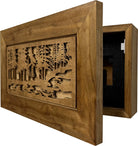 Home Self Defense Secure Storage Cabinet Outdoor Nature Scene with Stream and Eagle-Bluelinescg Safety and Security Products and Services