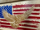 Bald Eagle & American Flag Patriotic Decorative Wall-Mounted Secure Gun Cabinet-Bluelinescg Safety and Security Products and Services