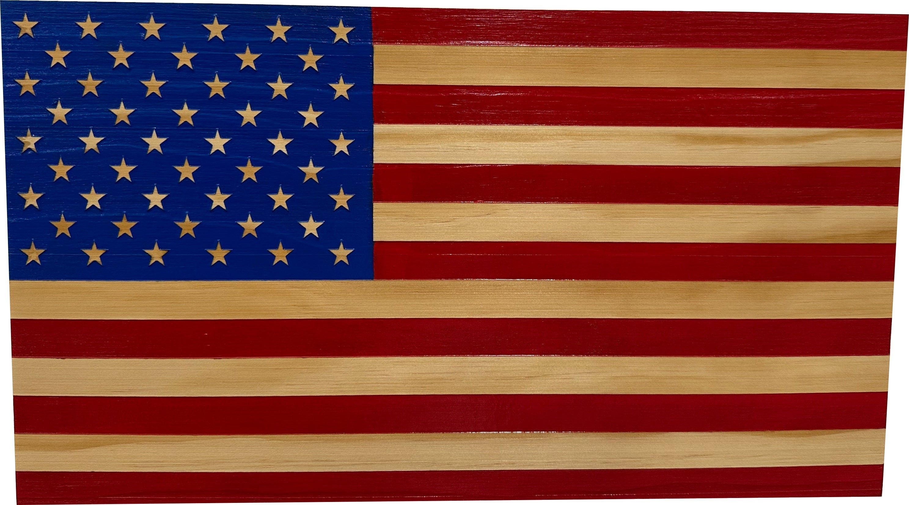 American Flag Decorative & Secure Wall-Mounted Gun Cabinet (Red & Blue)-Bluelinescg Safety and Security Products and Services