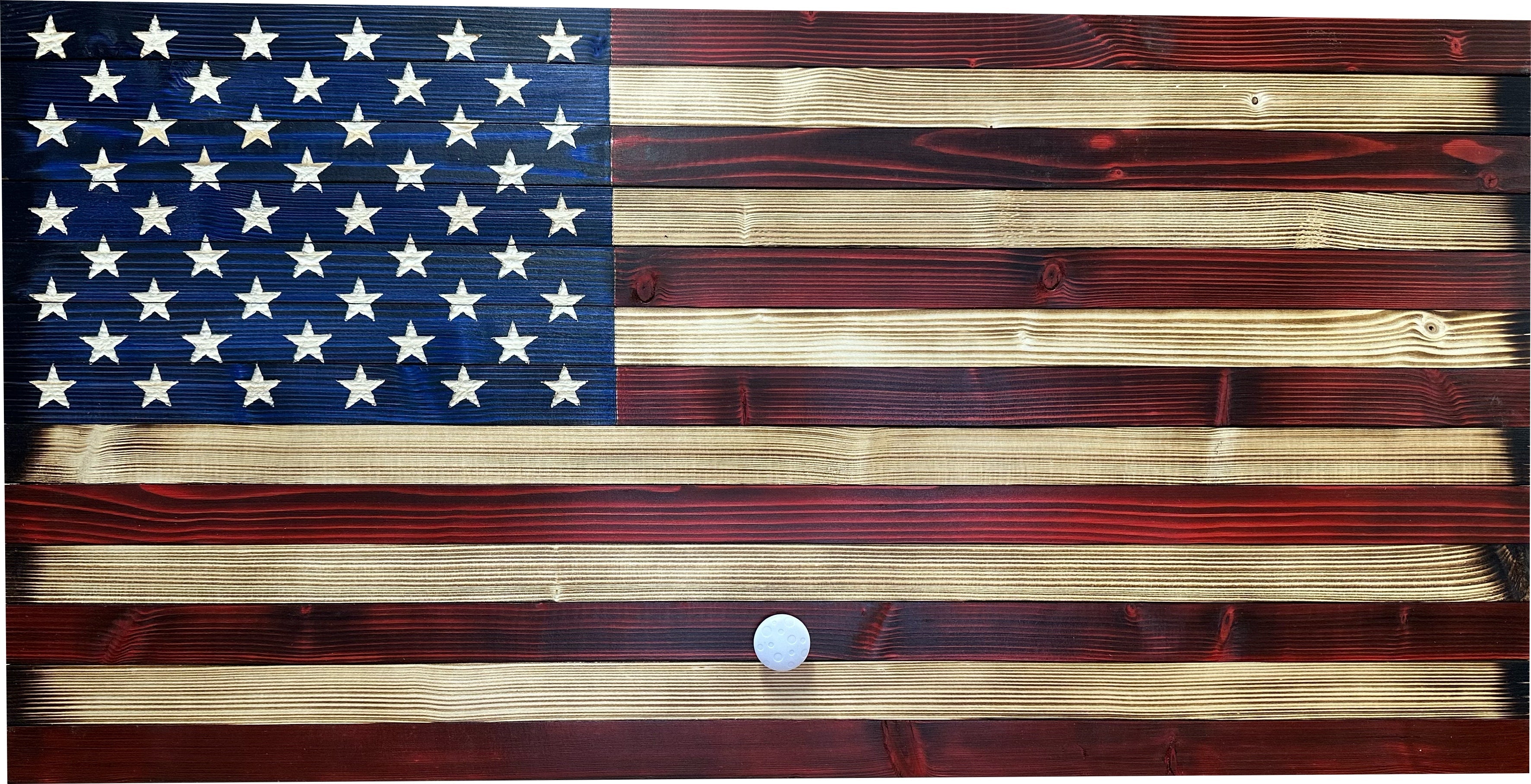 Large American Flag Hidden Gun Storage Cabinet (Red and Blue)-Bluelinescg Safety and Security Products and Services