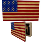 American Flag Decorative & Secure Wall-Mounted Gun Cabinet (Red & Blue)-Bluelinescg Safety and Security Products and Services