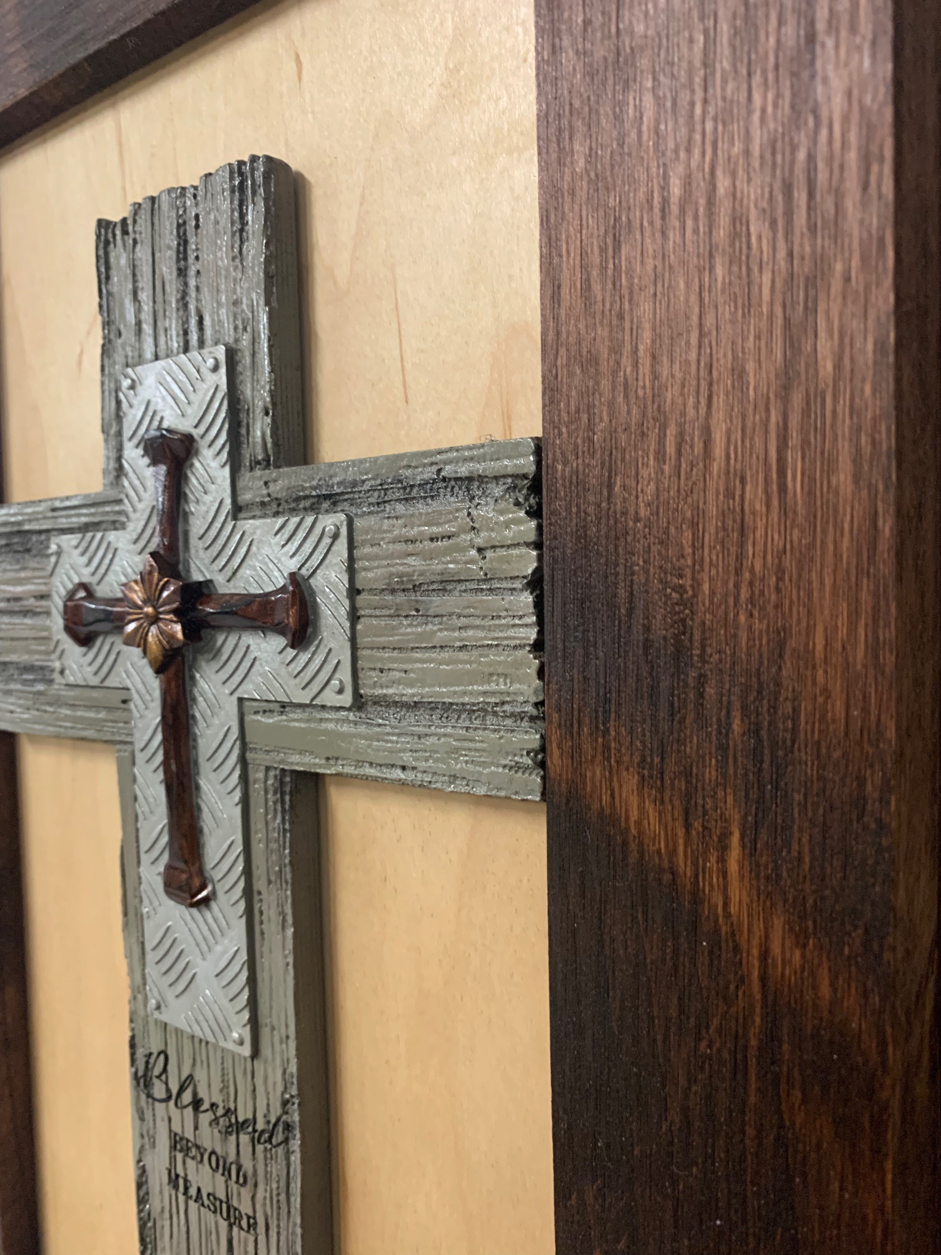 Blessed Beyond Measure Cross Decorative Wall-Mounted Secure Gun Cabinet-Bluelinescg Safety and Security Products and Services