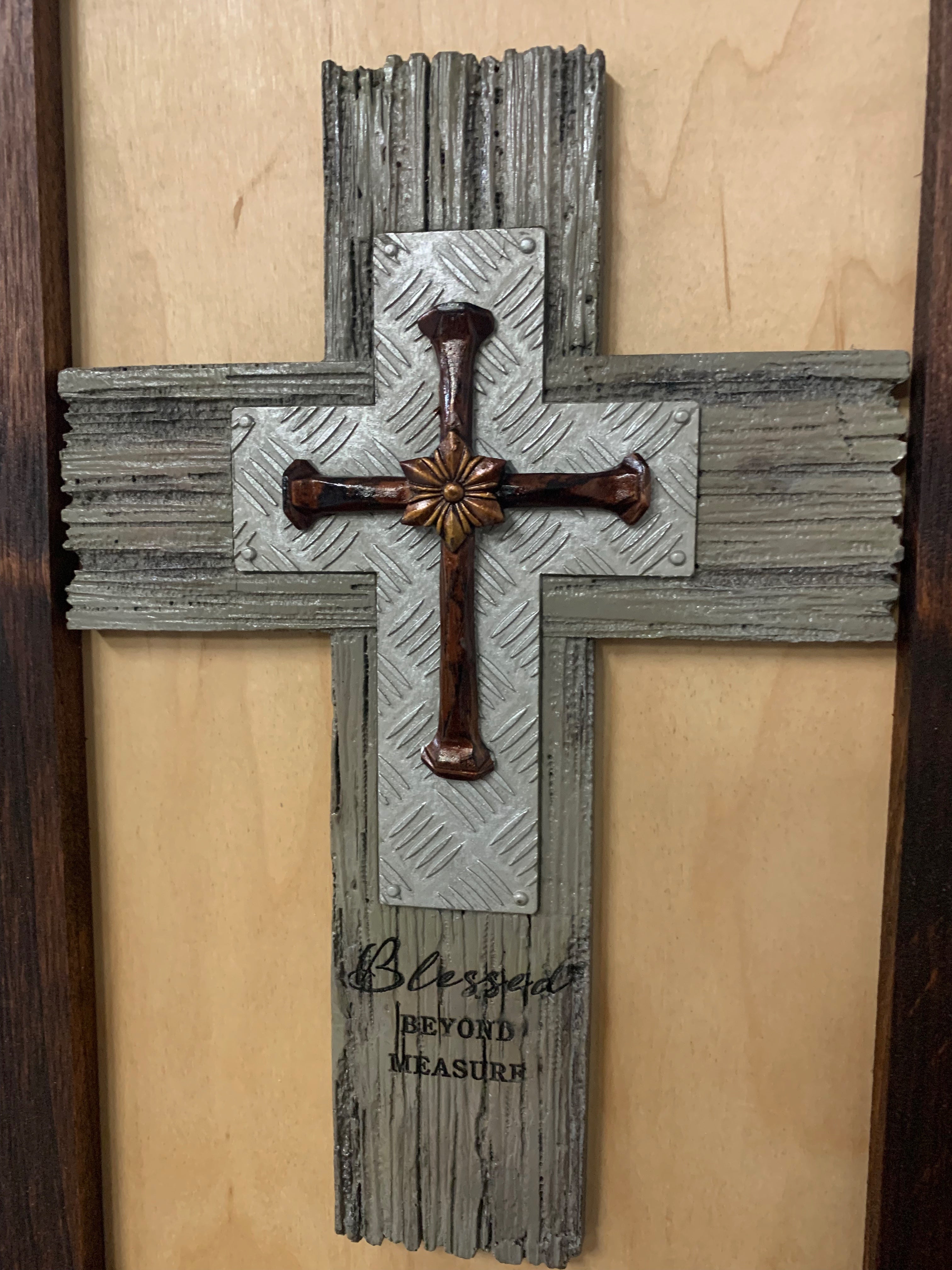 Blessed Beyond Measure Cross Decorative Wall-Mounted Secure Gun Cabinet-Bluelinescg Safety and Security Products and Services