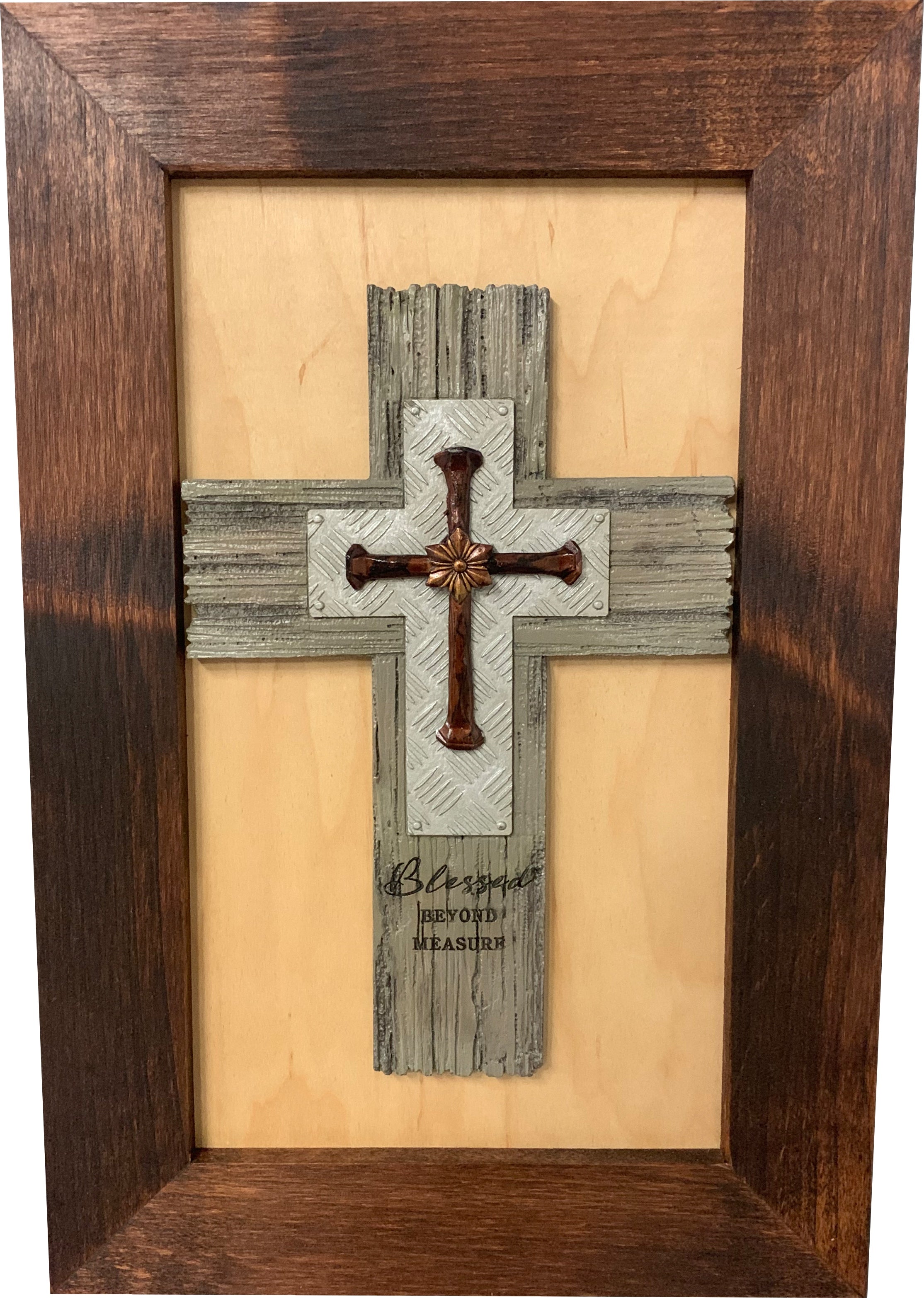 Blessed Beyond Measure Cross Decorative Wall-Mounted Secure Gun Cabinet-Bluelinescg Safety and Security Products and Services