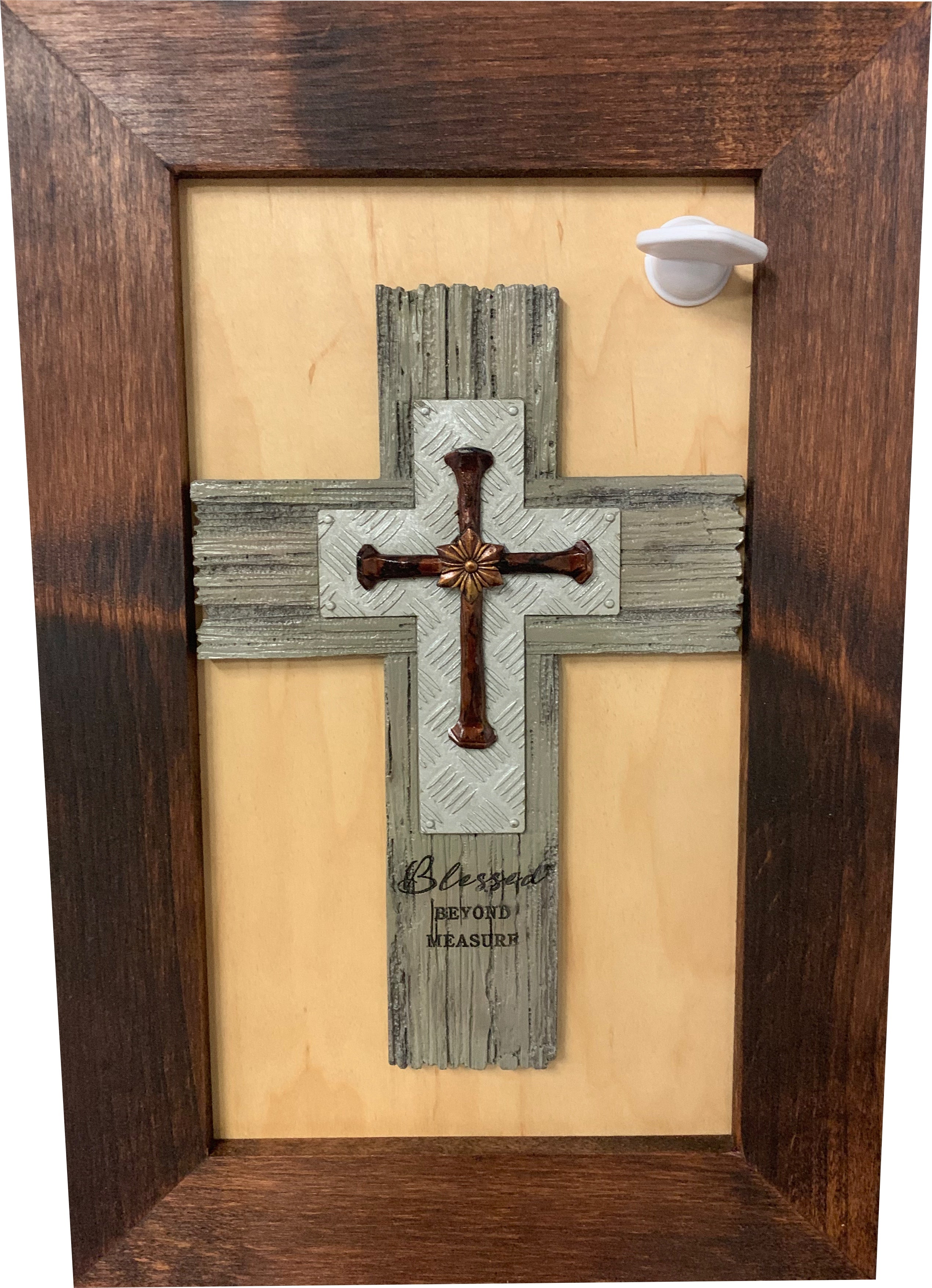 Blessed Beyond Measure Cross Decorative Wall-Mounted Secure Gun Cabinet-Bluelinescg Safety and Security Products and Services