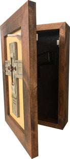 Blessed Beyond Measure Cross Decorative Wall-Mounted Secure Gun Cabinet-Bluelinescg Safety and Security Products and Services