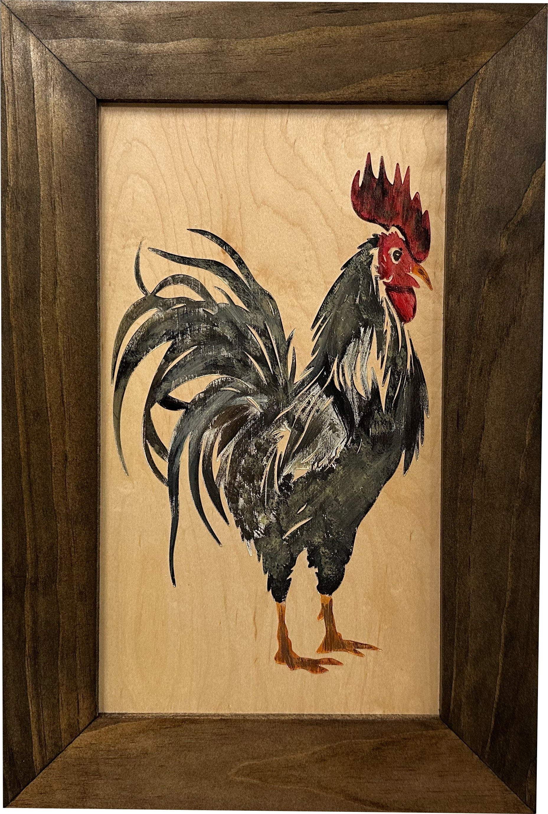 Hidden Gun Cabinet Farmhouse Rooster Art Wall Decoration - Secure Gun Safe by Bellewood Designs-Bluelinescg Safety and Security Products and Services