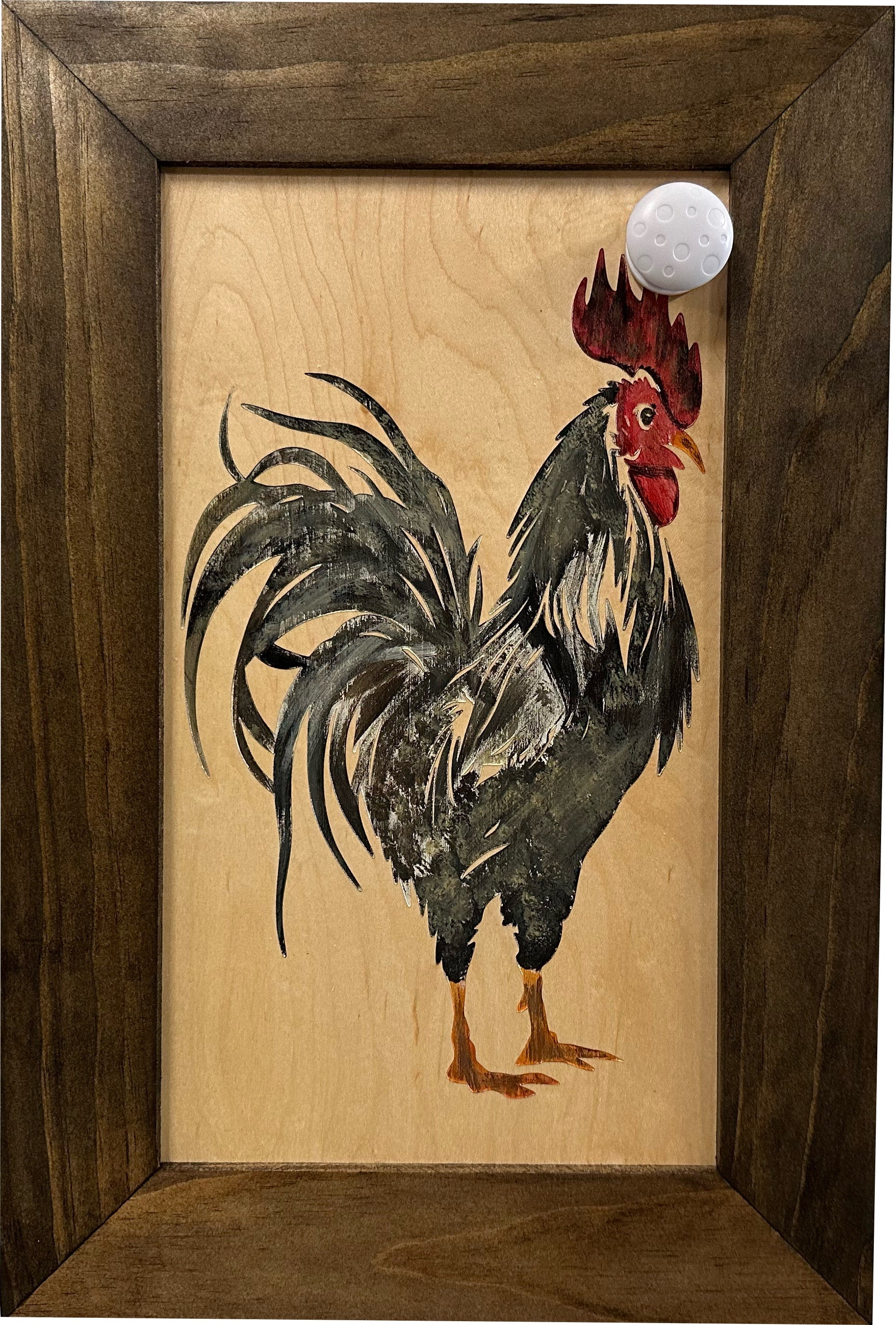 Hidden Gun Cabinet Farmhouse Rooster Art Wall Decoration - Secure Gun Safe by Bellewood Designs-Bluelinescg Safety and Security Products and Services