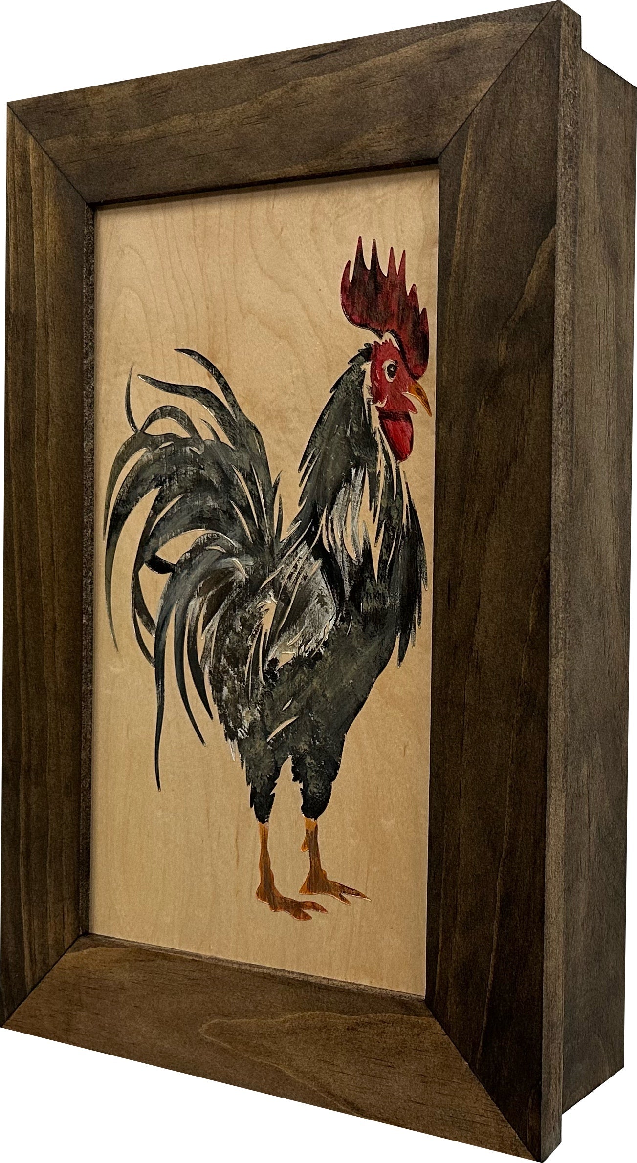 Hidden Gun Cabinet Farmhouse Rooster Art Wall Decoration - Secure Gun Safe by Bellewood Designs-Bluelinescg Safety and Security Products and Services