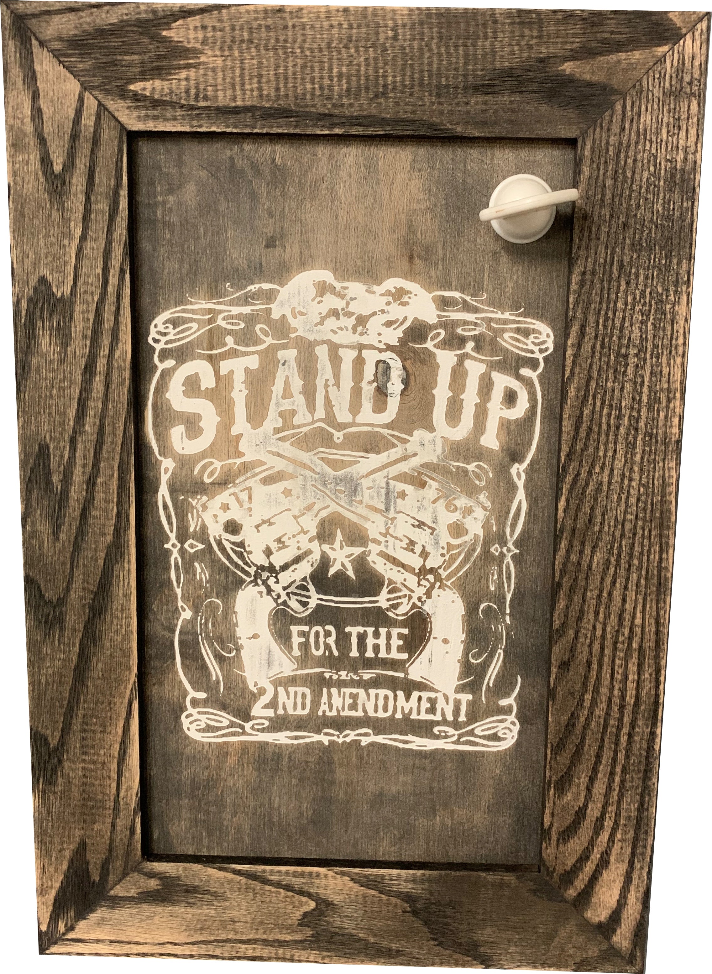 Stand Up for the 2nd Amendment Hidden Gun Storage Firearm Concealment Wall Decor-Bluelinescg Safety and Security Products and Services